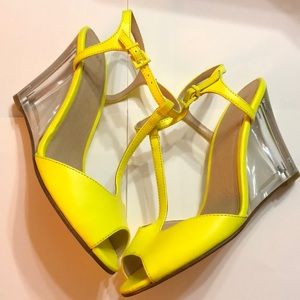 Neon Lucite Heel Sandal Sz 7